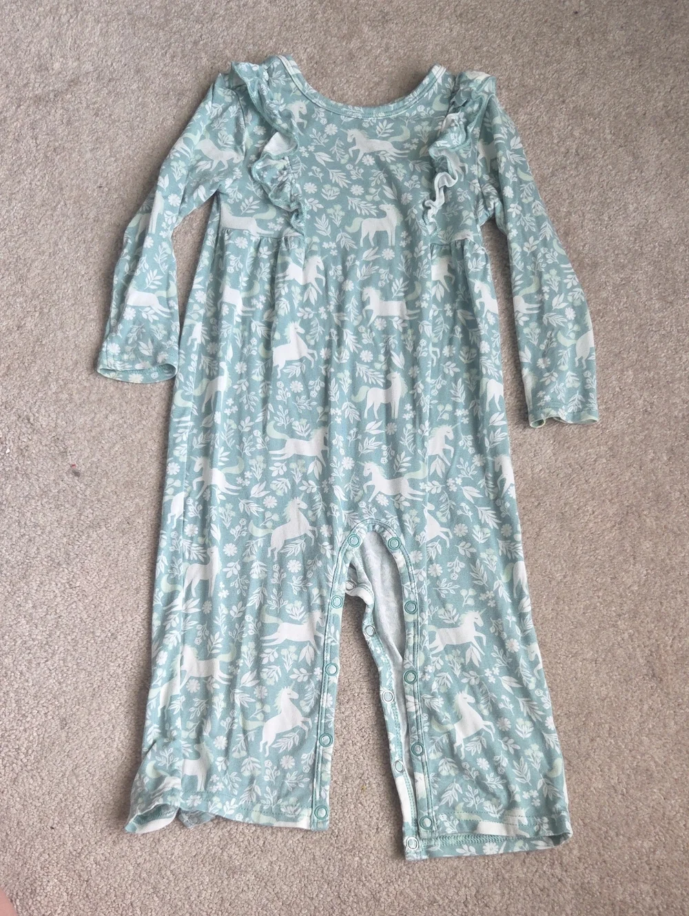 Little Sleepies Unicorn Garden Romper